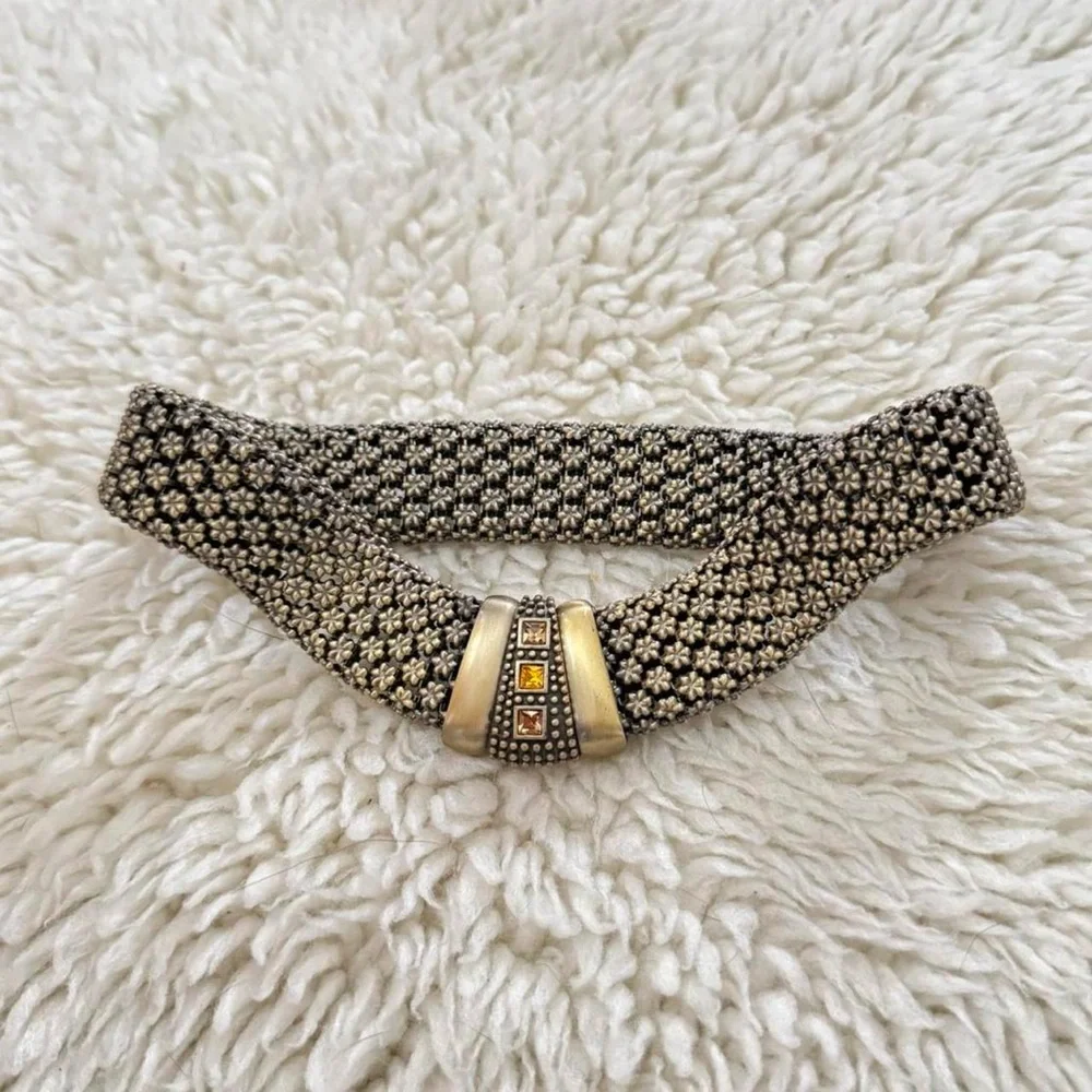 Vintage-Inspired Gold Beaded Choker Necklace - Picture 2 of 7